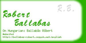 robert ballabas business card