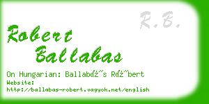 robert ballabas business card